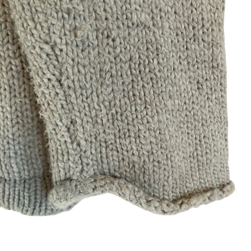 LL Bean Sage Green Cotton Knit Full Zip Cottagecore Cardigan Sweater Size Medium - Picture 11 of 13